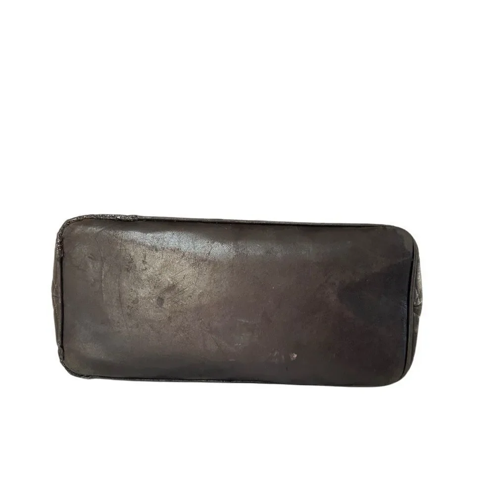 CHANEL Brown Quilted Shoulder Bag with Gold Accents